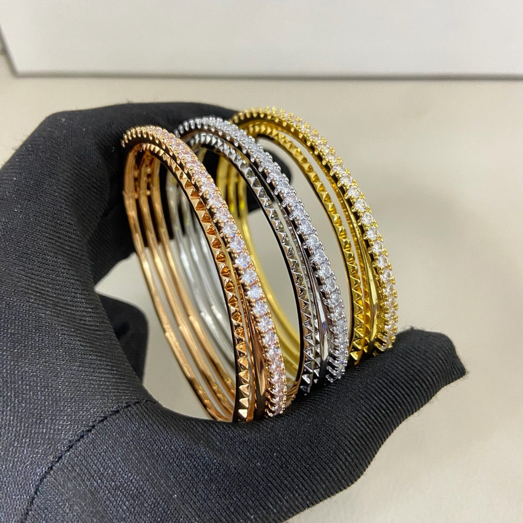 [⭐⭐JeweliWhal]ETINCELLE HALF-PAVED DIAMOND BRACELET