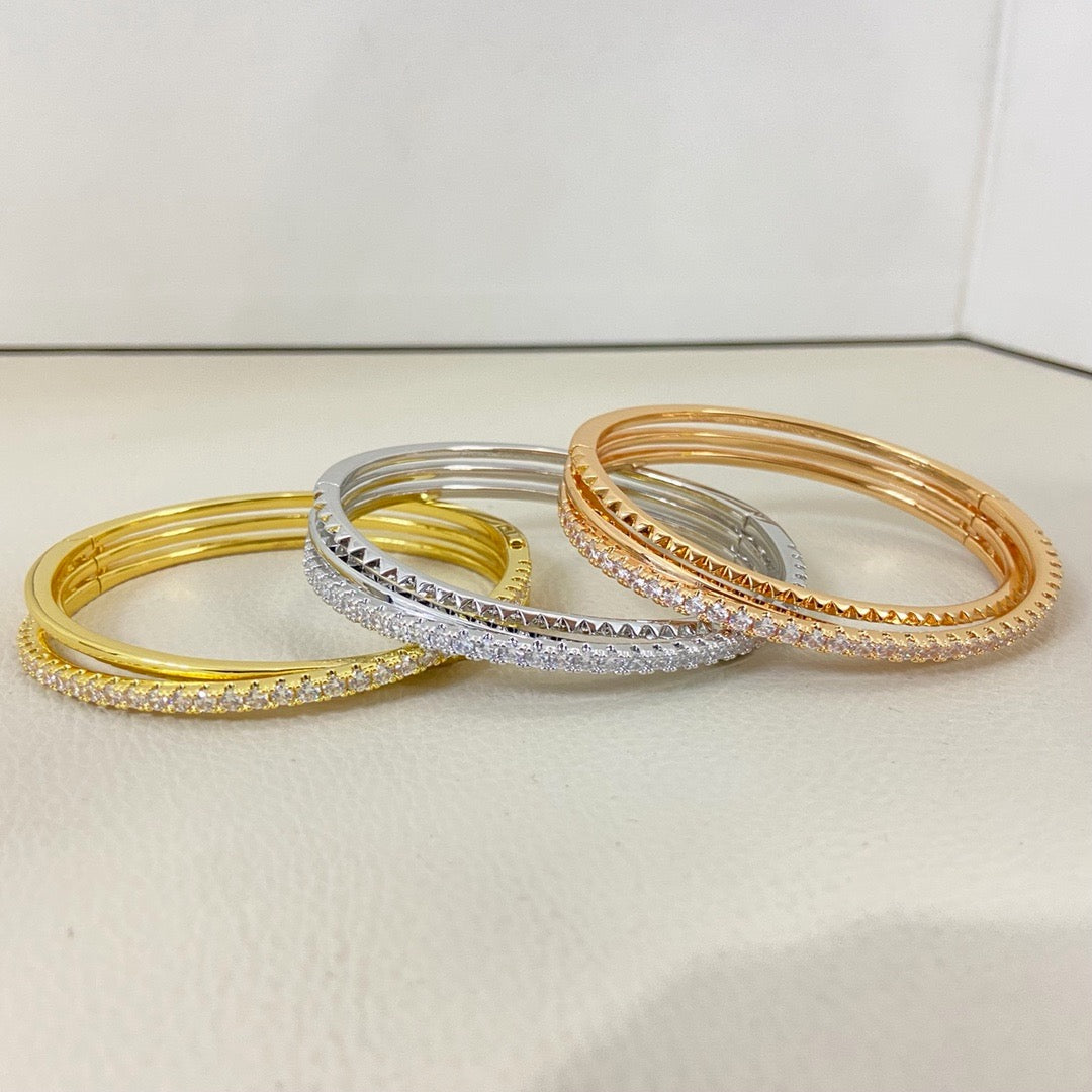 [⭐⭐JeweliWhal]ETINCELLE HALF-PAVED DIAMOND BRACELET