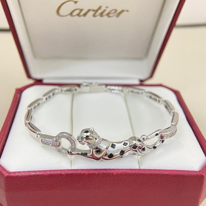 [⭐⭐JeweliWhal]PANTHERE HALF DIAMOND ON CHAIN BRACELET