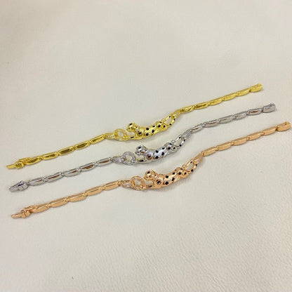 [⭐⭐JeweliWhal]PANTHERE HALF DIAMOND ON CHAIN BRACELET