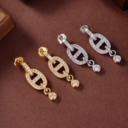 [⭐⭐JeweliWhal]HM CHAINE DIAMOND EARRINGS