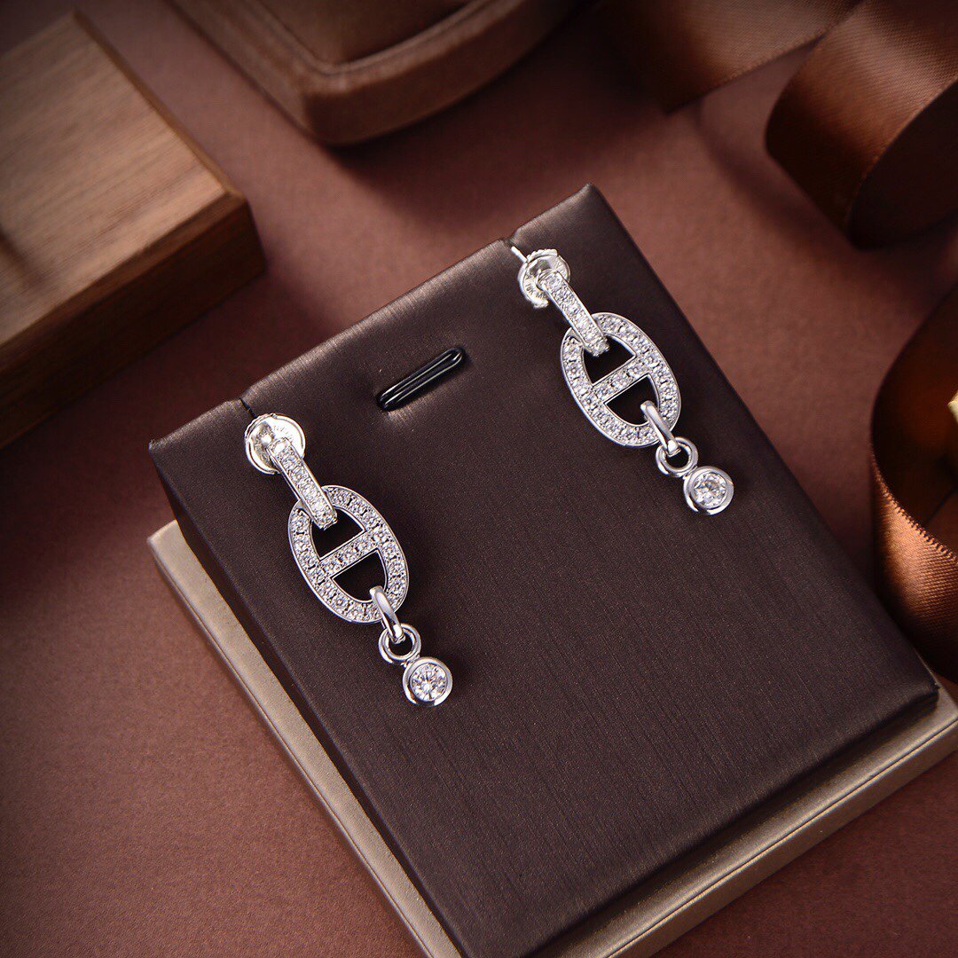 [⭐⭐JeweliWhal]HM CHAINE DIAMOND EARRINGS