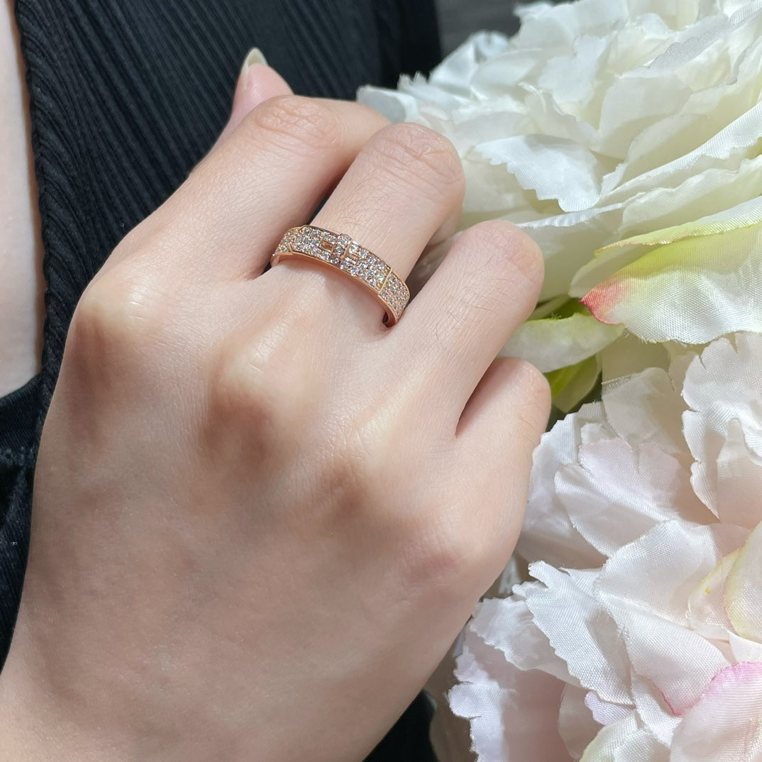[⭐⭐JeweliWhal]KELLY PINK GOLD DIAMOND RING