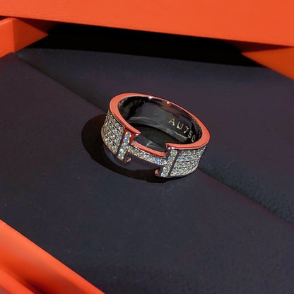 [⭐⭐JeweliWhal]H RING FULL DIAMOND