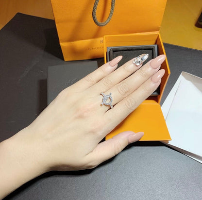 [⭐⭐JeweliWhal]ECHAPPEE RING SILVER DIAMOND