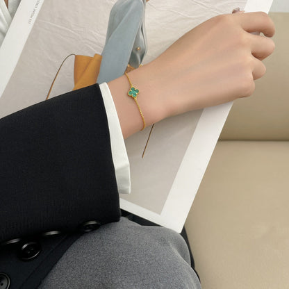 [⭐⭐JeweliWhal]CLOVER BRACELET MALACHITE 1 MOTIF