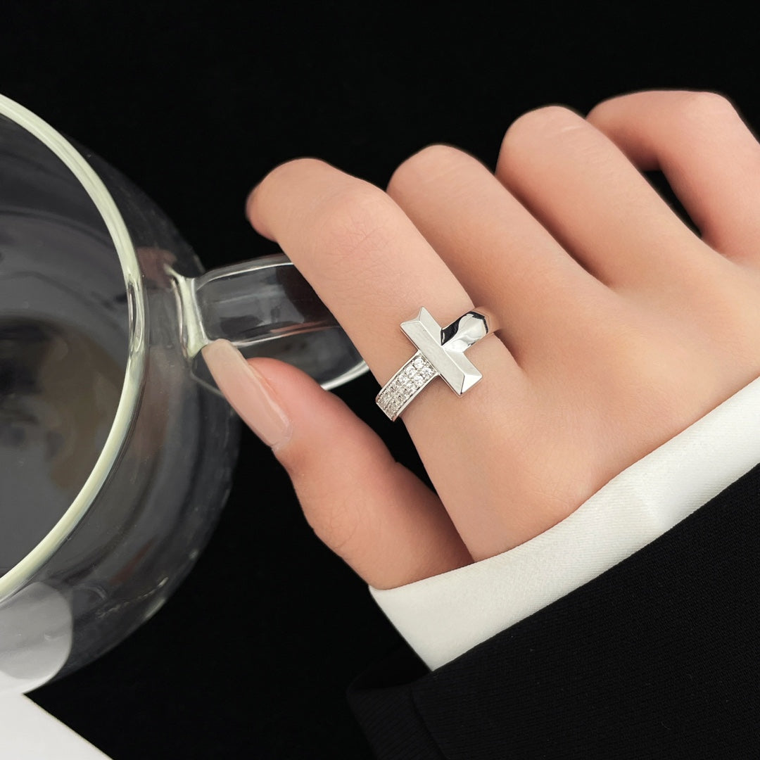[⭐JeweliWhal]T ワイドダイヤモンドリング