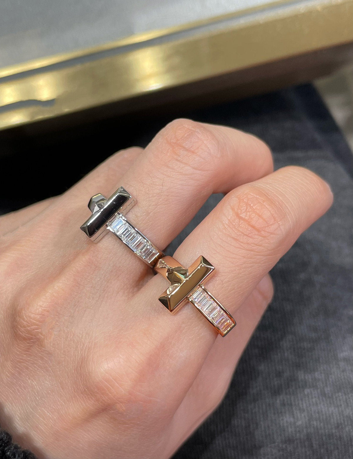 [⭐JeweliWhal]T1 WIDE 4.5MM DIAMOND RING