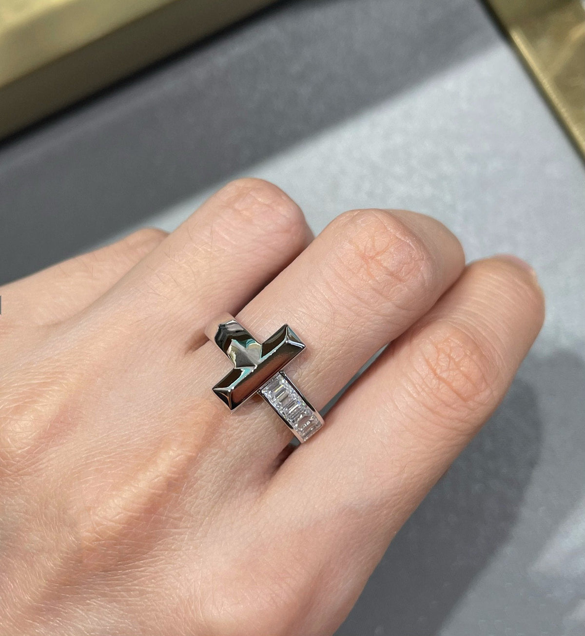 [⭐JeweliWhal]T1 WIDE 4.5MM DIAMOND RING