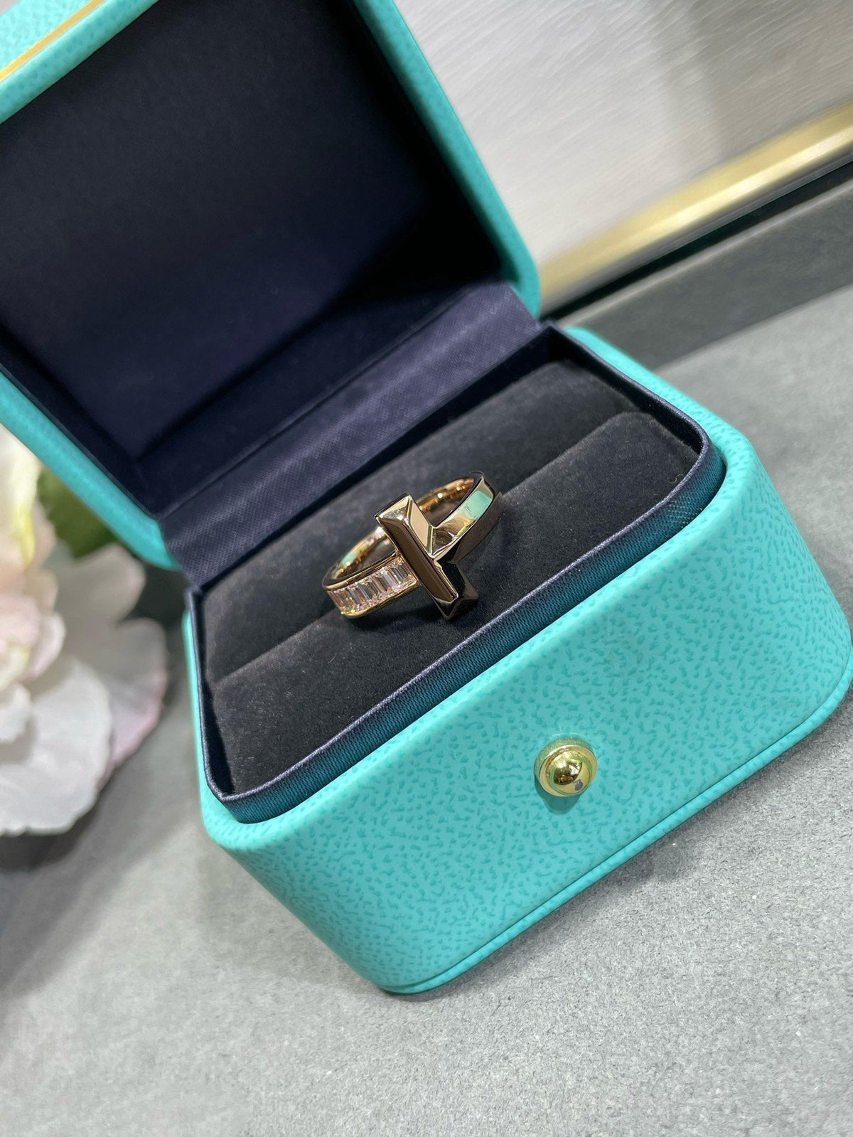 [⭐JeweliWhal]T1 WIDE 4.5MM DIAMOND RING
