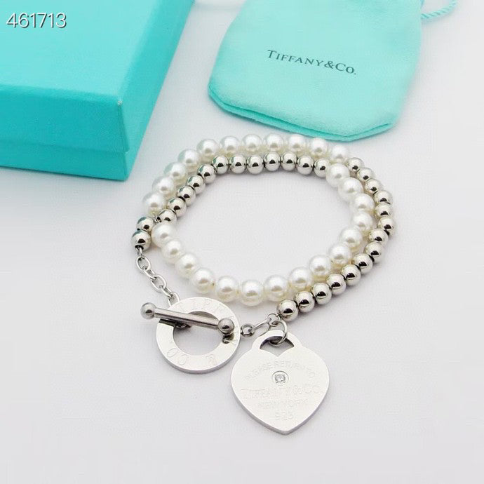 [⭐JeweliWhal]RETURN TO TIF HEART TAF BEAD PEARL BRACELET