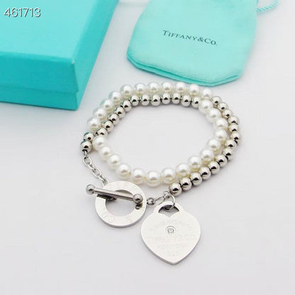 [⭐JeweliWhal]RETURN TO TIF HEART TAF BEAD PEARL BRACELET