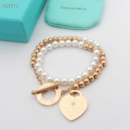 [⭐JeweliWhal]RETURN TO TIF HEART TAF BEAD PEARL BRACELET