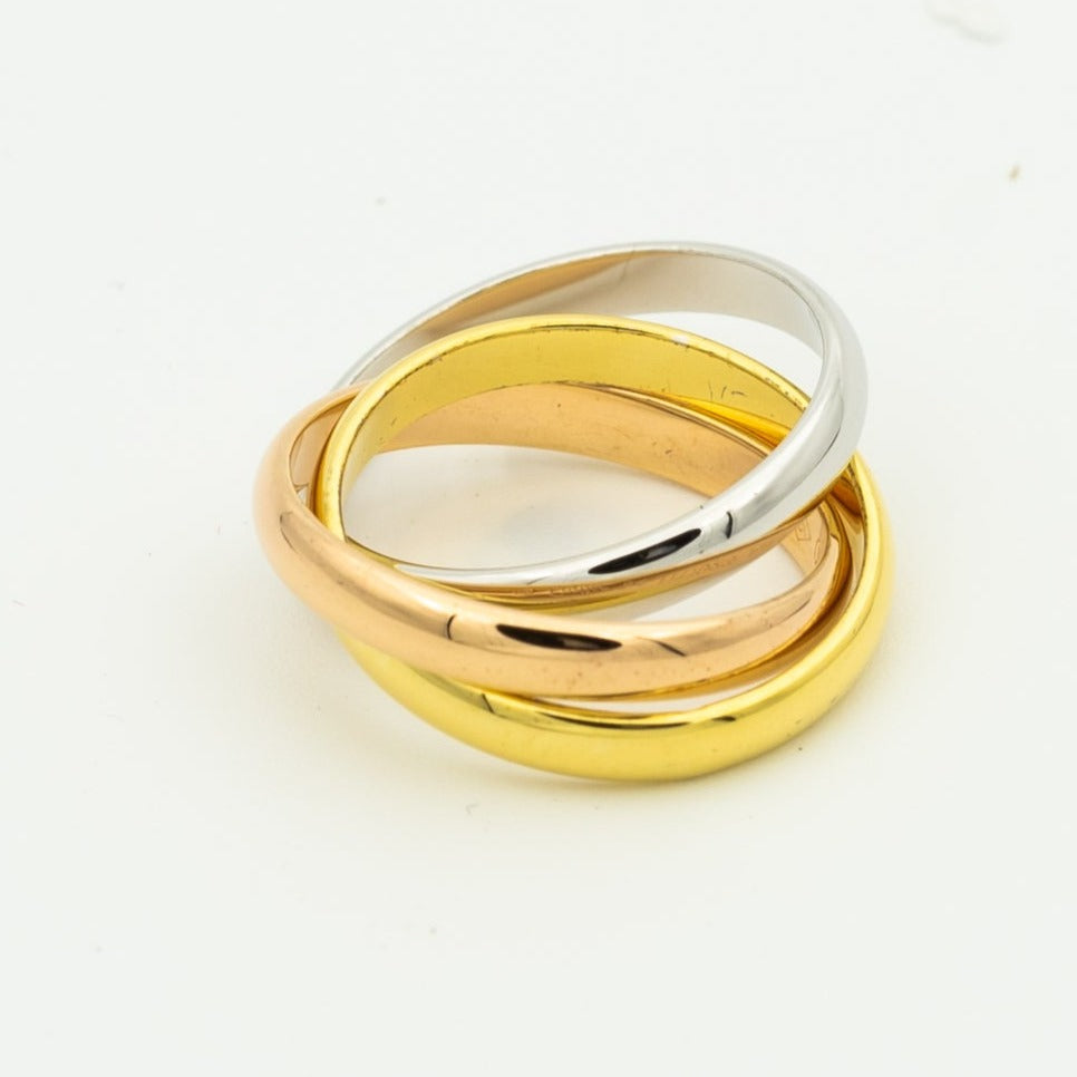 [⭐⭐JeweliWhal Jewelry]TRINITY RING GOLD PINK GOLD SILVER