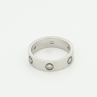 [⭐⭐JeweliWhal]LOVE RING 5.5MM 6 DIAMONDS SILVER