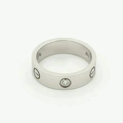 [⭐⭐JeweliWhal]LOVE RING 5.5MM 3 DIAMONDS SILVER