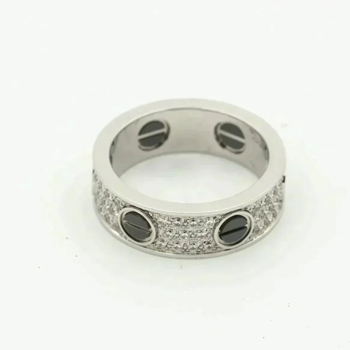 [⭐⭐JeweliWhal]LOVE RING 5.5MM DIAMONDS PAVED CERAMIC