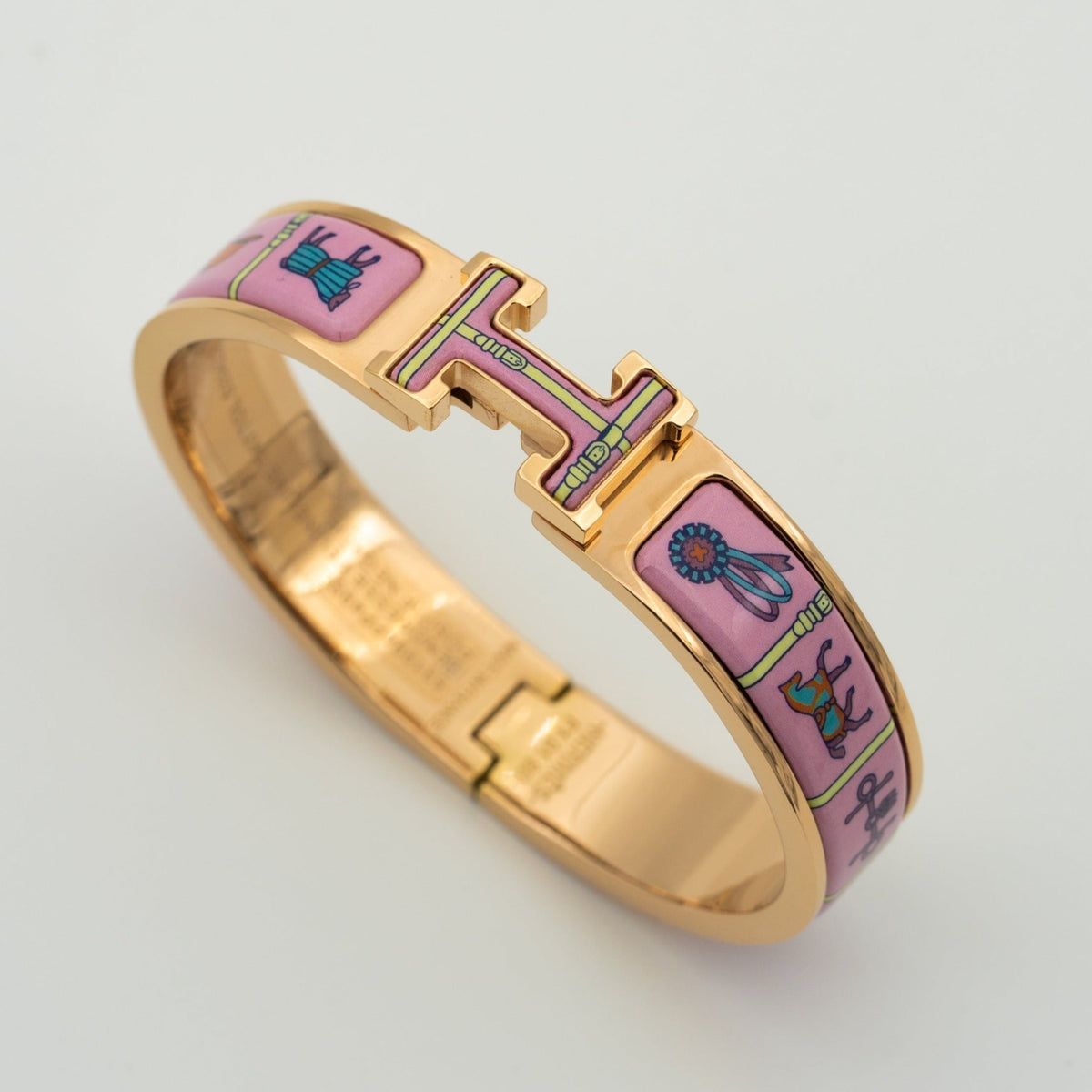 [⭐⭐JeweliWhal]H PINK GOLD BRACELET PINK CERAMIC