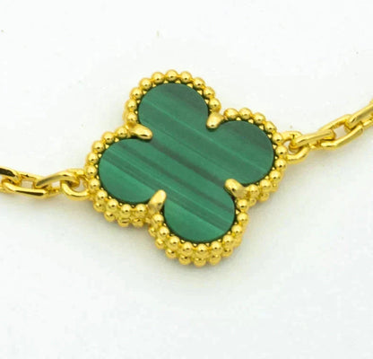 [⭐⭐JeweliWhal] CLOVER 5 MOTIF MALACHITE BRACELET COLLECTION
