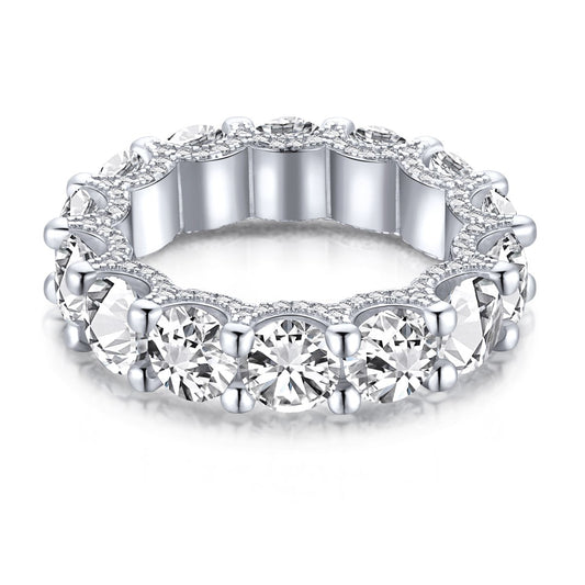 [Manual]Gorgeous Round Cut Tennis Ring