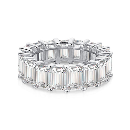 [Manual]0.75 Carat Elegant Emerald Cut Tennis Ring