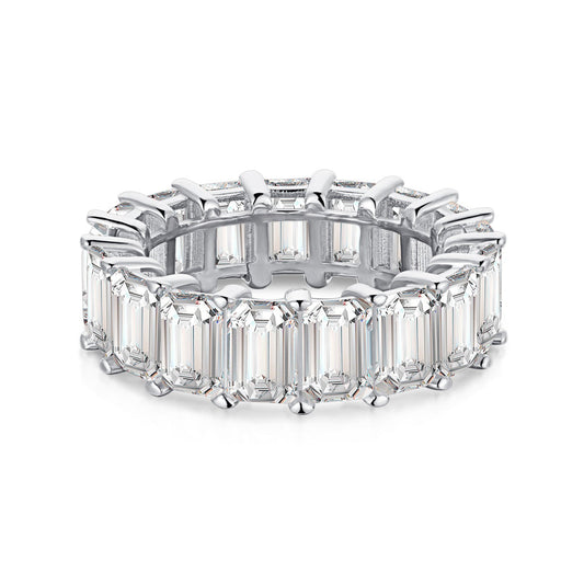 [Manual]0.75 Carat Elegant Emerald Cut Tennis Ring