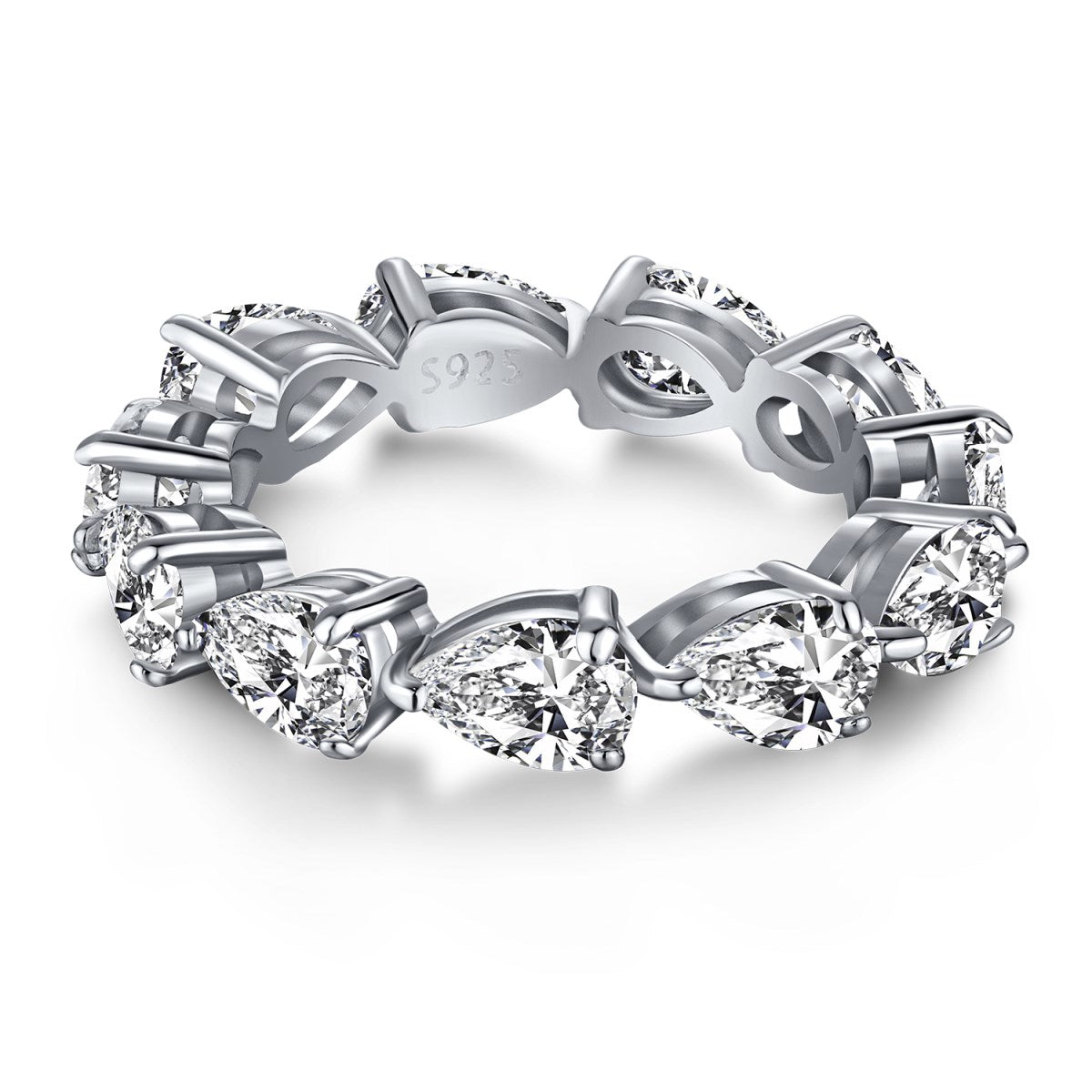 [Manual]Exquisite Pear Cut Tennis Ring