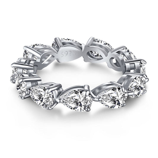 [Manual]Exquisite Pear Cut Tennis Ring