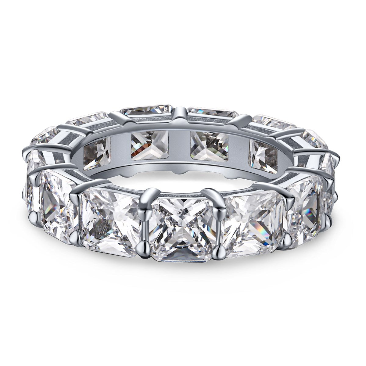 [Manual]Elegant Princess Cut Tennis Ring