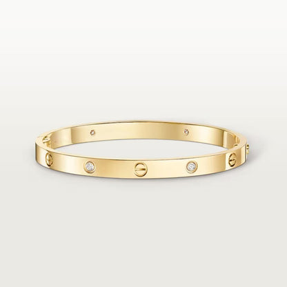 [⭐⭐JeweliWhal]LOVE BRACELET 4.8MM 4 DIAMONDS