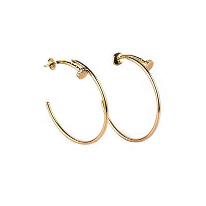[⭐⭐JeweliWhal]JUSTE EARRINGS GOLD DIAMONDS 1.8MM