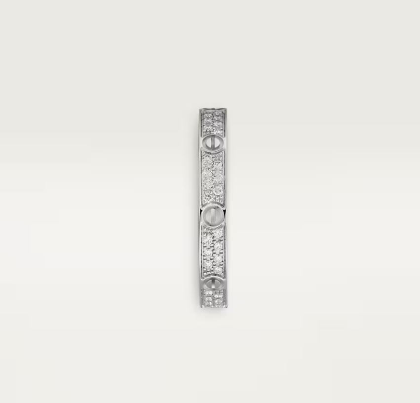 [⭐⭐JeweliWhal]LOVE RING 2.6mm-wide full-diamond ring silver