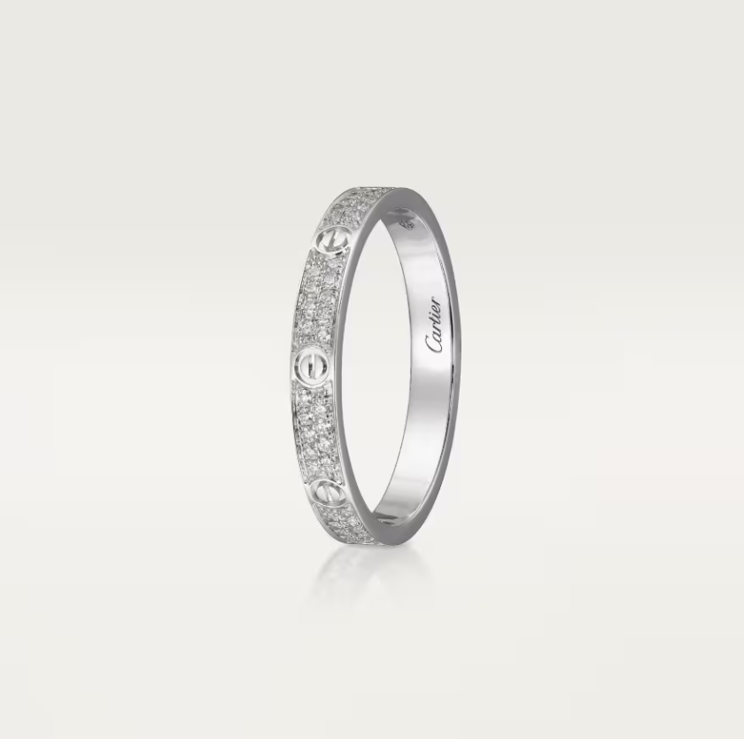 [⭐⭐JeweliWhal]LOVE RING 2.6mm-wide full-diamond ring silver