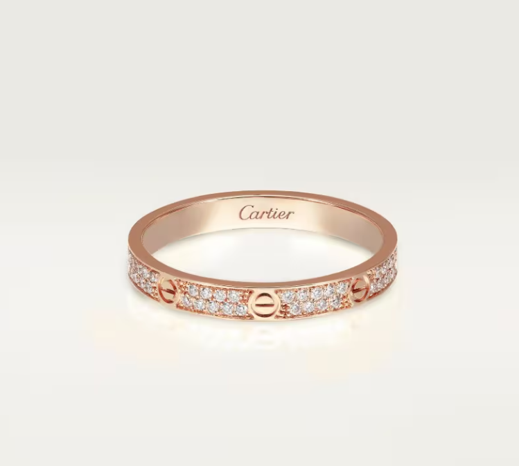 [⭐⭐JeweliWhal]LOVE RING 幅2.6mm フルダイヤモンドリング ローズゴールド