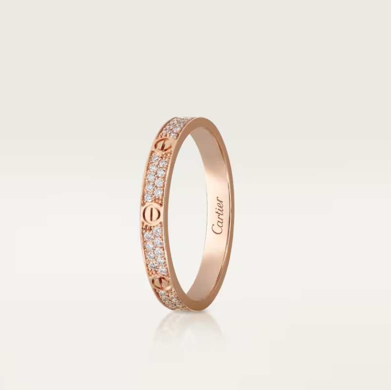 [⭐⭐JeweliWhal]LOVE RING 幅2.6mm フルダイヤモンドリング ローズゴールド