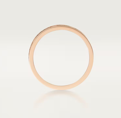 [⭐⭐JeweliWhal]LOVE RING 4mm-wide full-diamond ring Rose Gold