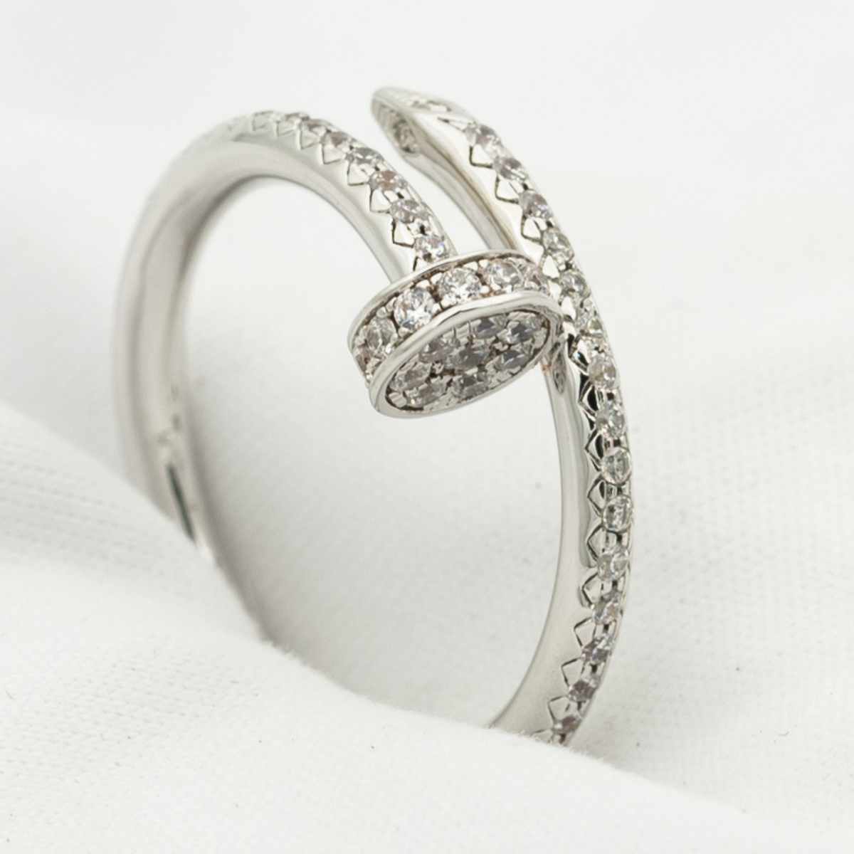 [⭐⭐JeweliWhal]JUSTE RING 1.8MM SILVER DIAMONDS