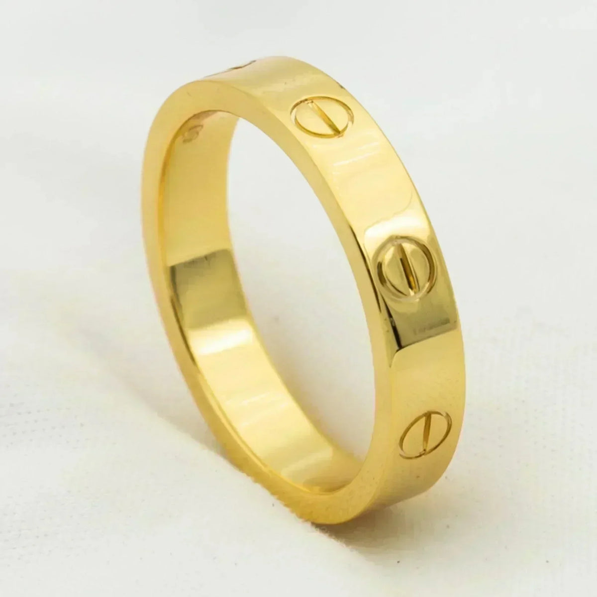 [⭐⭐JeweliWhal]LOVE RING 4MM 1 DIAMOND GOLD
