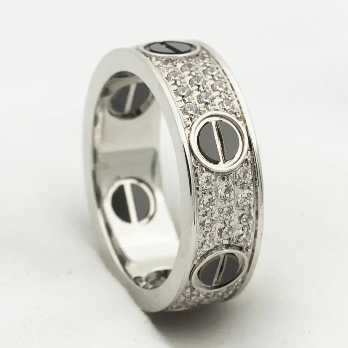 [⭐⭐JeweliWhal]LOVE RING 5.5MM DIAMONDS PAVED CERAMIC