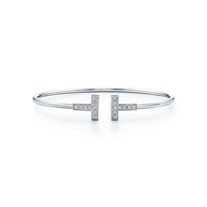 [⭐JeweliWhal]T BRACELET 1.8MM DIAMOND SILVER