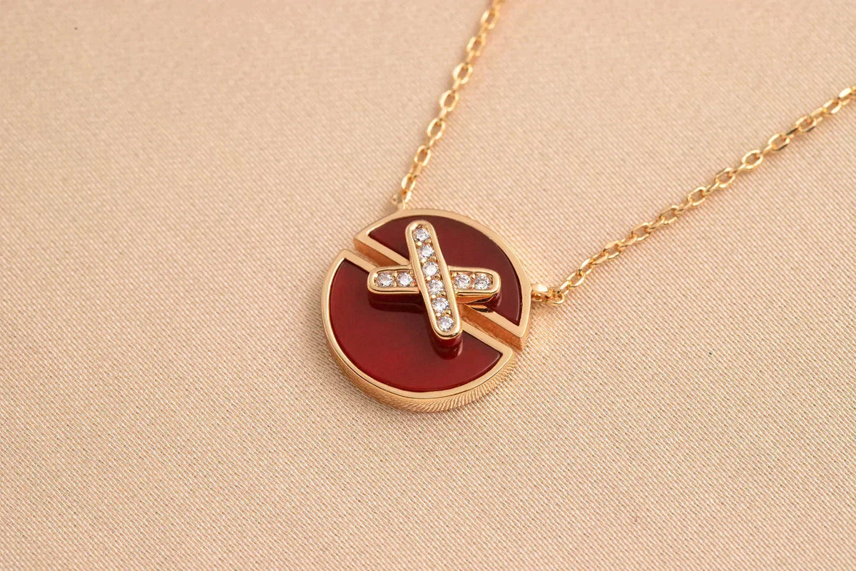 [⭐⭐JeweliWhal]JEUX DE ROSE GOLD DIAMOND NECKLACE