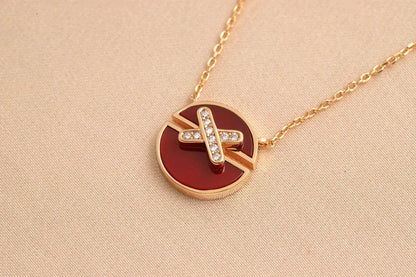 [⭐⭐JeweliWhal]JEUX DE ROSE GOLD DIAMOND NECKLACE
