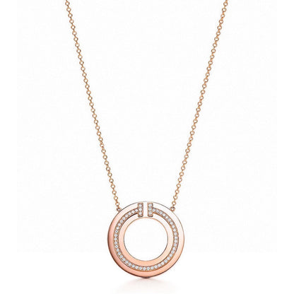 [⭐JeweliWhal]DIAMOND AND MOTHER OF PEARL CIRCLE PENDANT