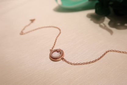 [⭐JeweliWhal]DIAMOND CIRCLE PINK GOLD BRACELET