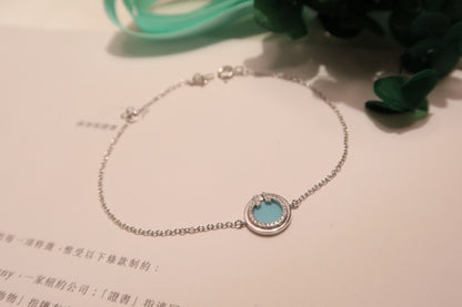 [⭐JeweliWhal]DIAMOND CIRCLE PINK GOLD BRACELET