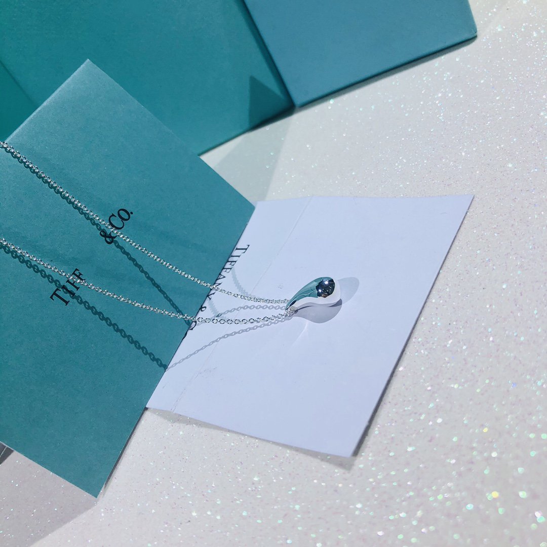 [⭐JeweliWhal]ELSA PERETTI TEARDROP PENDANT STERLING SILVER NECKLACE