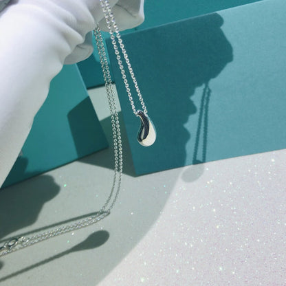 [⭐JeweliWhal]ELSA PERETTI TEARDROP PENDANT STERLING SILVER NECKLACE