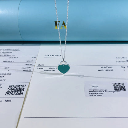 [⭐JeweliWhal]SMALL HEART TAG PENDANT STERLING SILVER