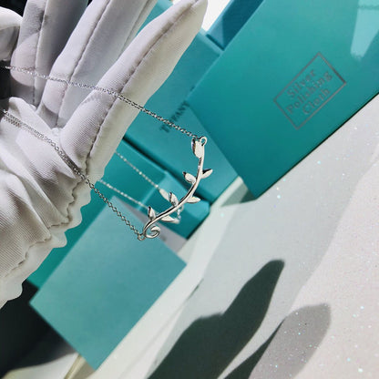 [⭐JeweliWhal]PALOMA PICASSO STERLING SILVER OLIVE BRANCH NECKLACE