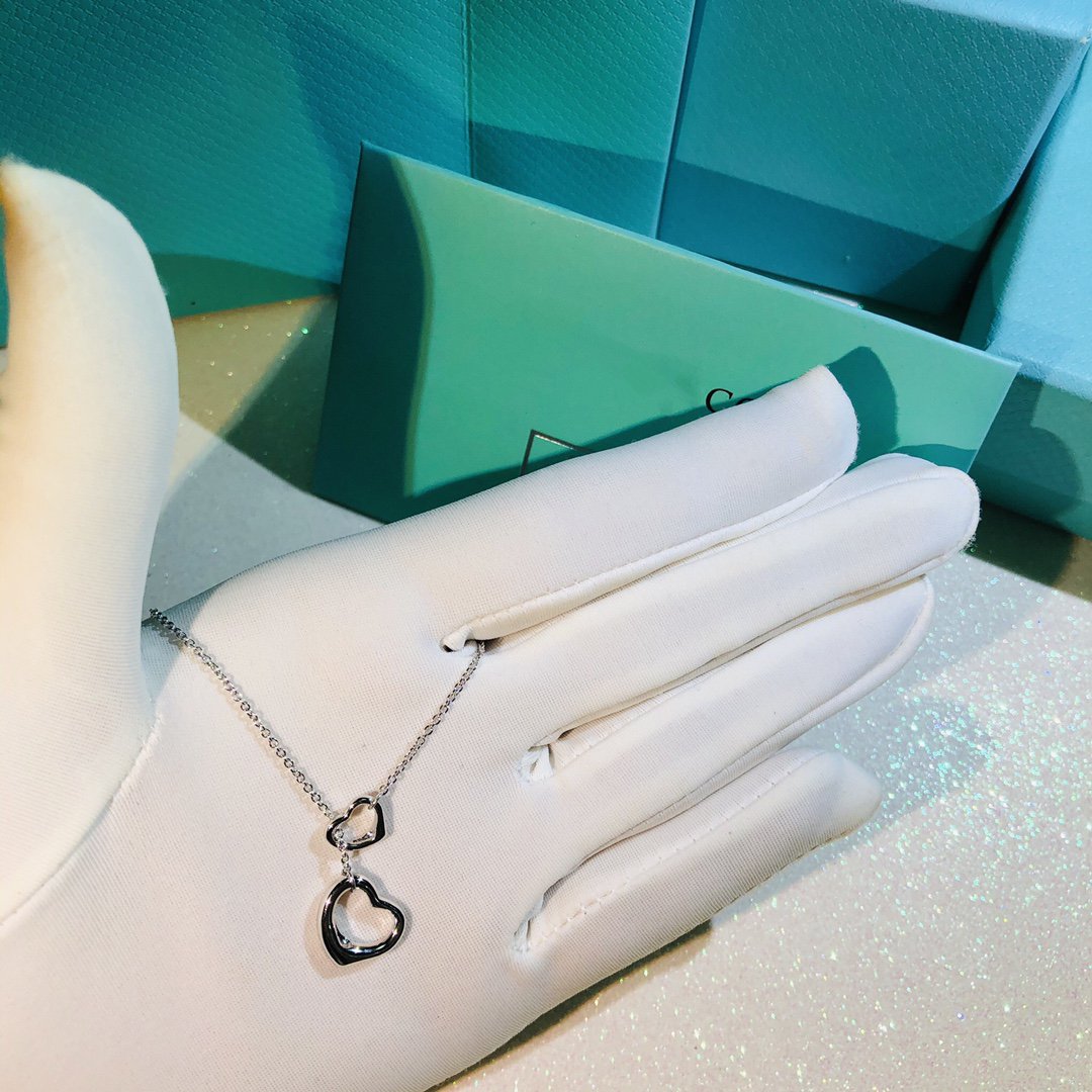 [⭐JeweliWhal]OPEN HEART LARIAT NECKLACE SILVER